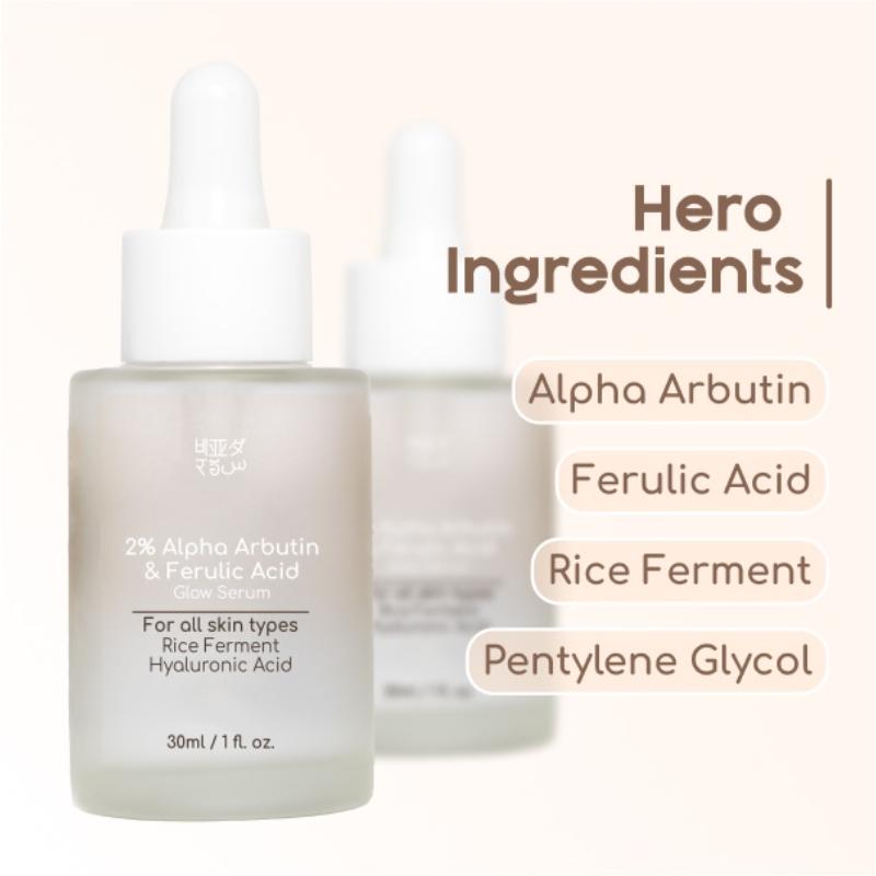 Korean 2% Alpha Arbutin & Ferulic Acid Rice Water Face Glow Serum