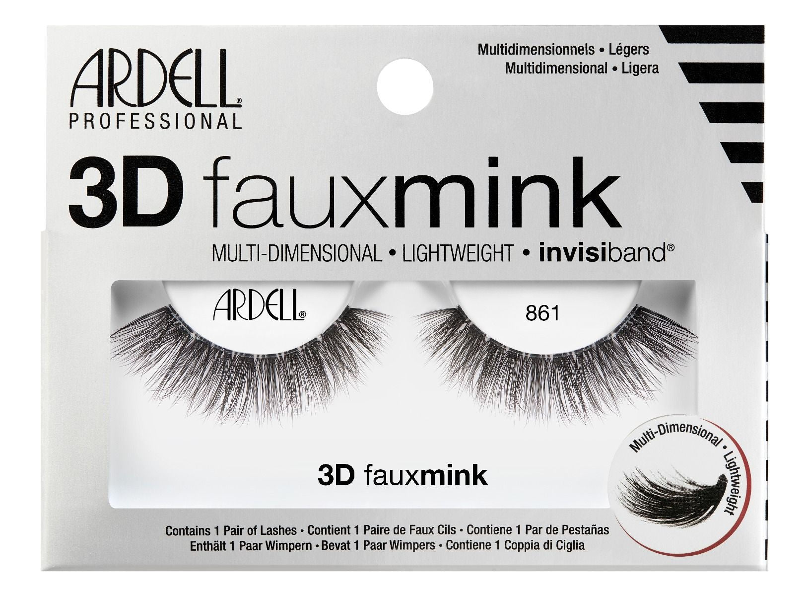 3D Faux Mink Eyelash 861 Black - 70484
