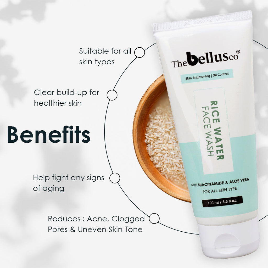Rice Water Face Wash With Glycerin & Aloevera Extract