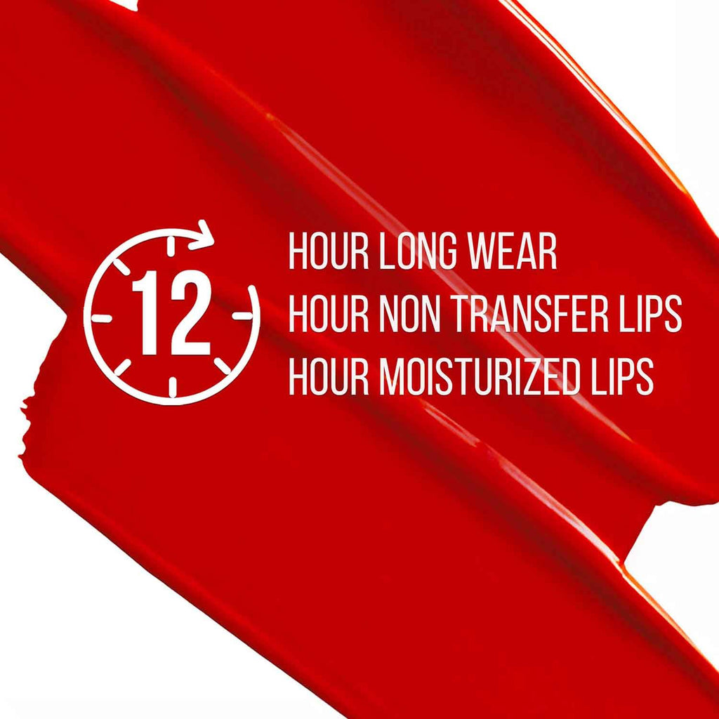 Non-Transfer Lip Color, 12hr Long Lasting Matte Lips, Moisturizing & Light Weight