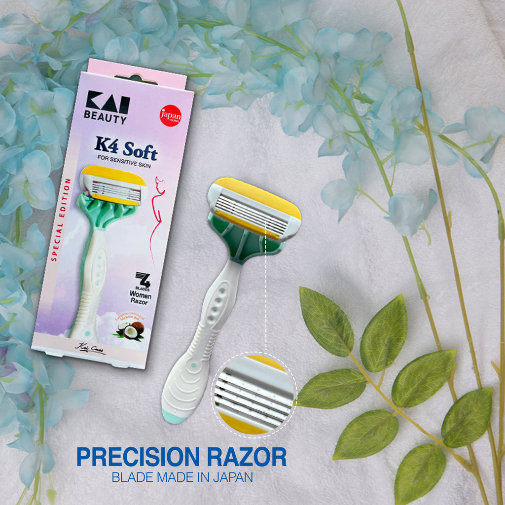 K4 Soft 4-Blade Reusable Razor for Women with Sensitive Skin