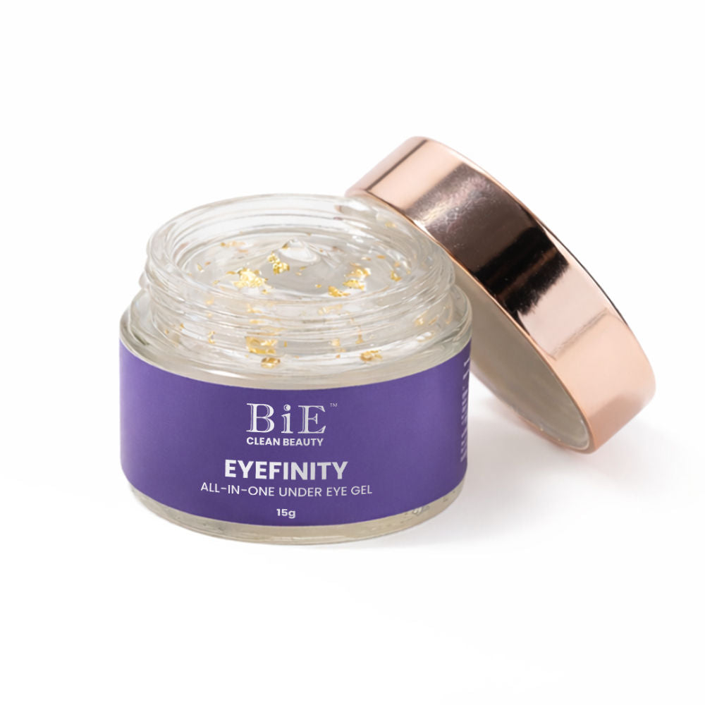 BiE Eyefinity Under Eye Gel with Gold,Silver Leaf & Stem Cells for Dark Circles,Wrinkles & Puffiness