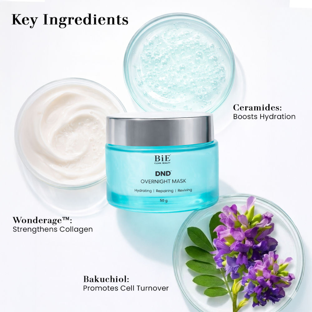BiE DND Overnight Sleeping Face Mask -Ceramides & Bakuchiol - Plumps, Hydrates & Repair Skin Barrier