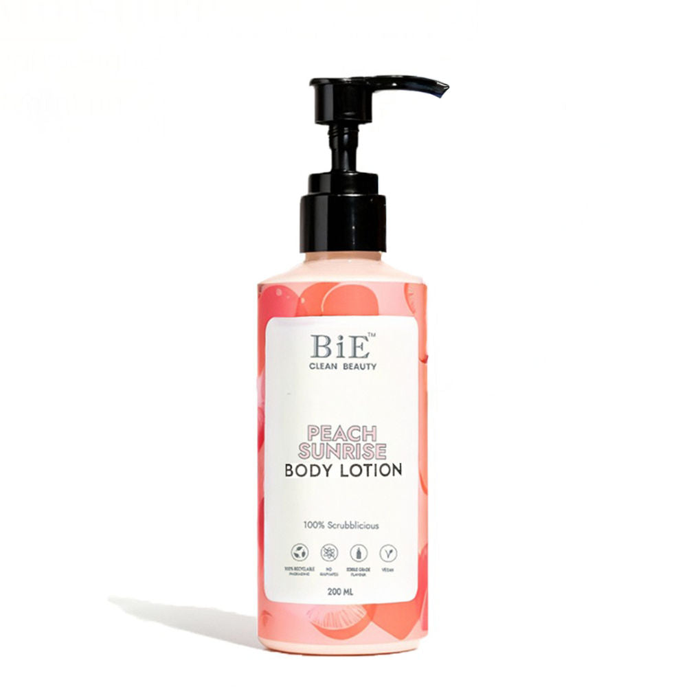 BiE Peach Sunrise Body Lotion with Hyaluronic Acid & Niacinamide for 72H Hydration & Moisturization