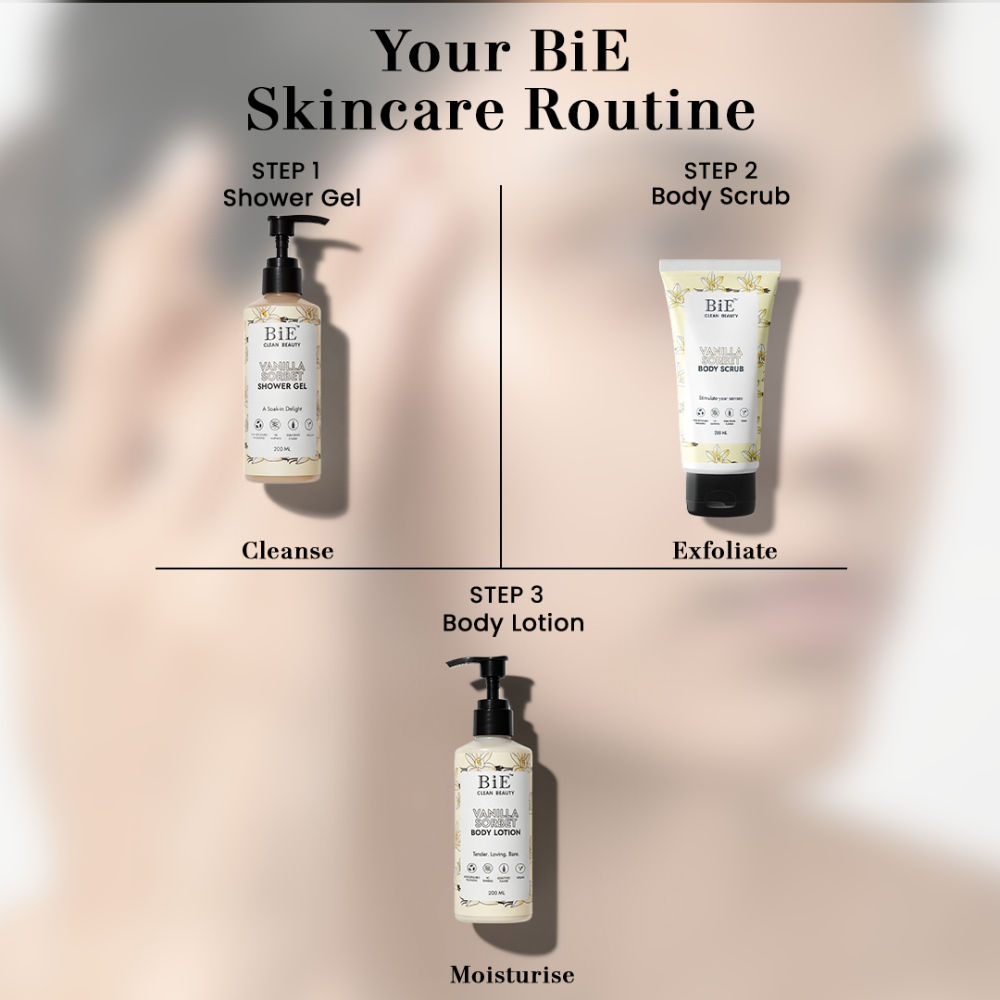 BiE Vanilla Sorbet Body Lotion with Hyaluronic Acid & Niacinamide for 72H Hydration & Moisturization