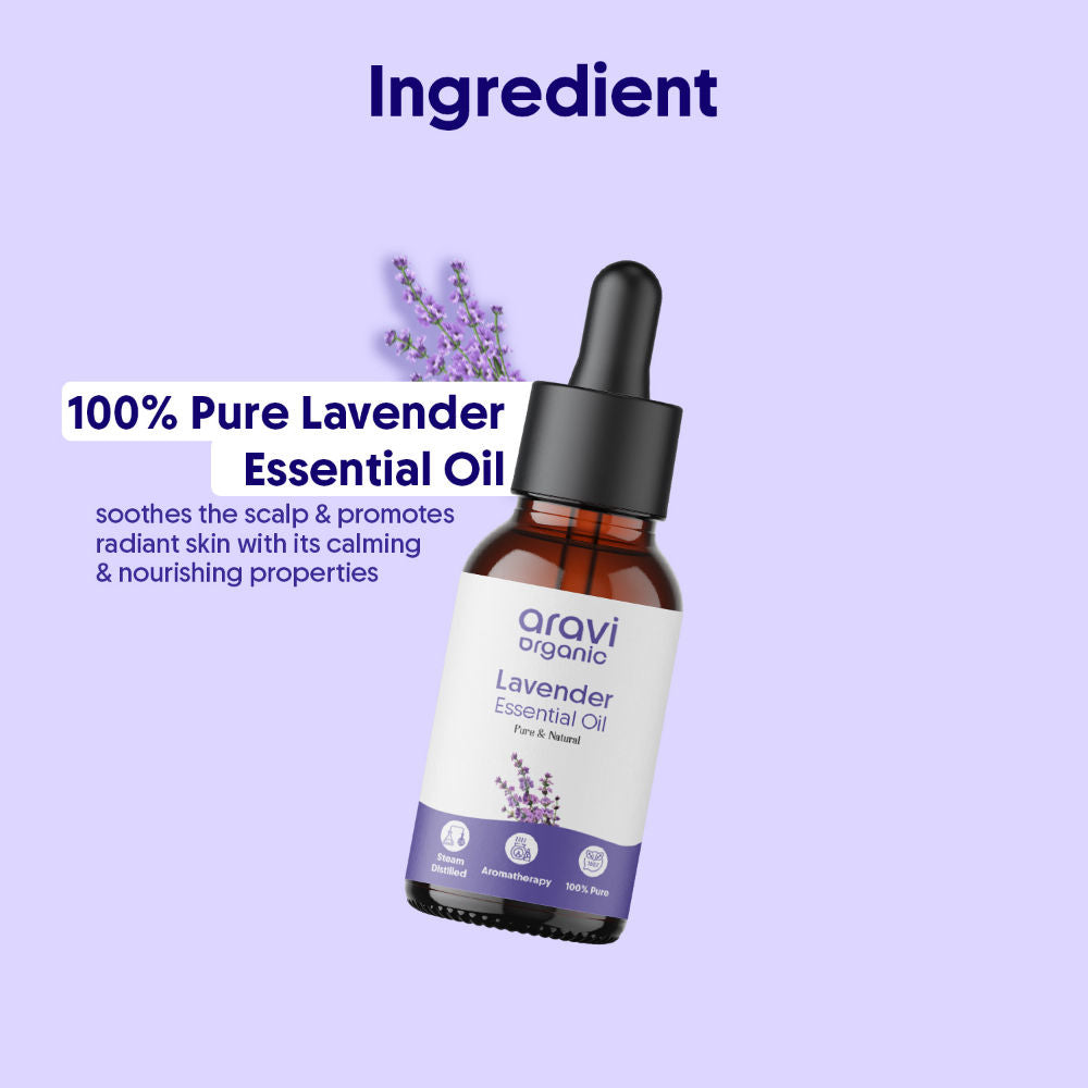 100% Pure Lavender Essential Oil For Healthy Hair Growth, Skin, & Sleep