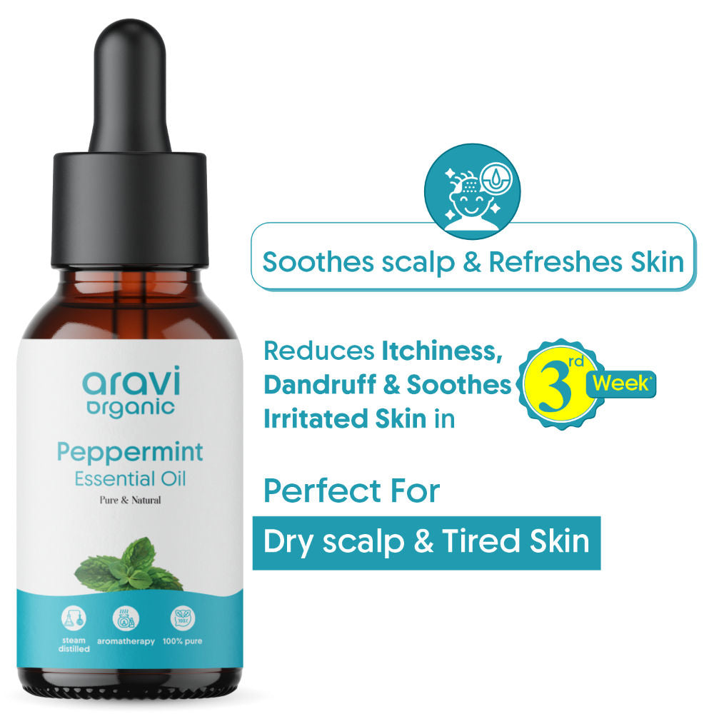 100% Pure Peppermint Essential Oil For Hair Growth, Hair Fall Control & Scalp