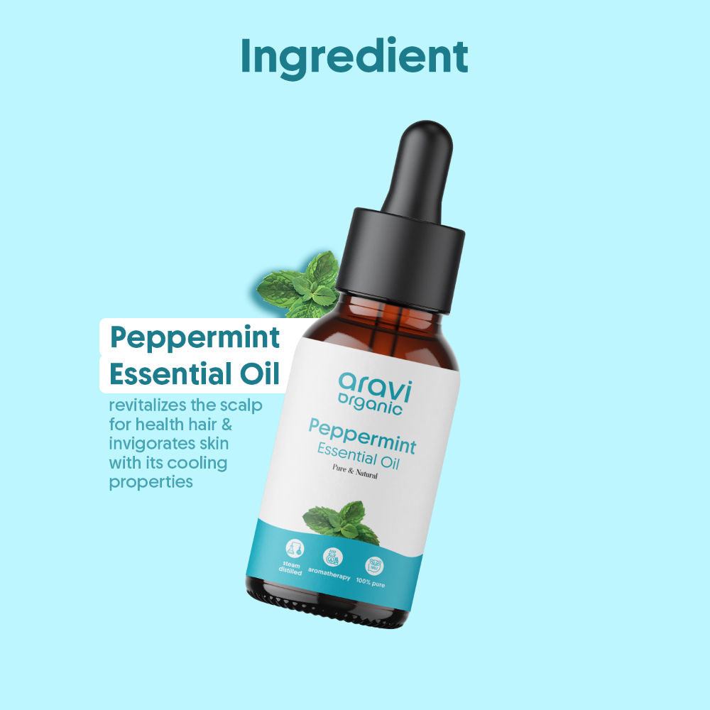 100% Pure Peppermint Essential Oil For Hair Growth, Hair Fall Control & Scalp
