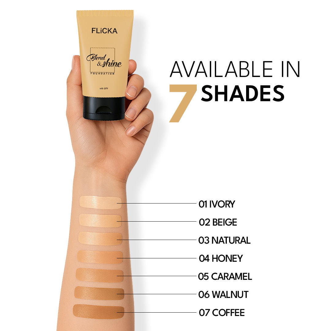 Blend & Shine Lumi - Matte Liquid Foundation Medium To High Coverage All Skin Types