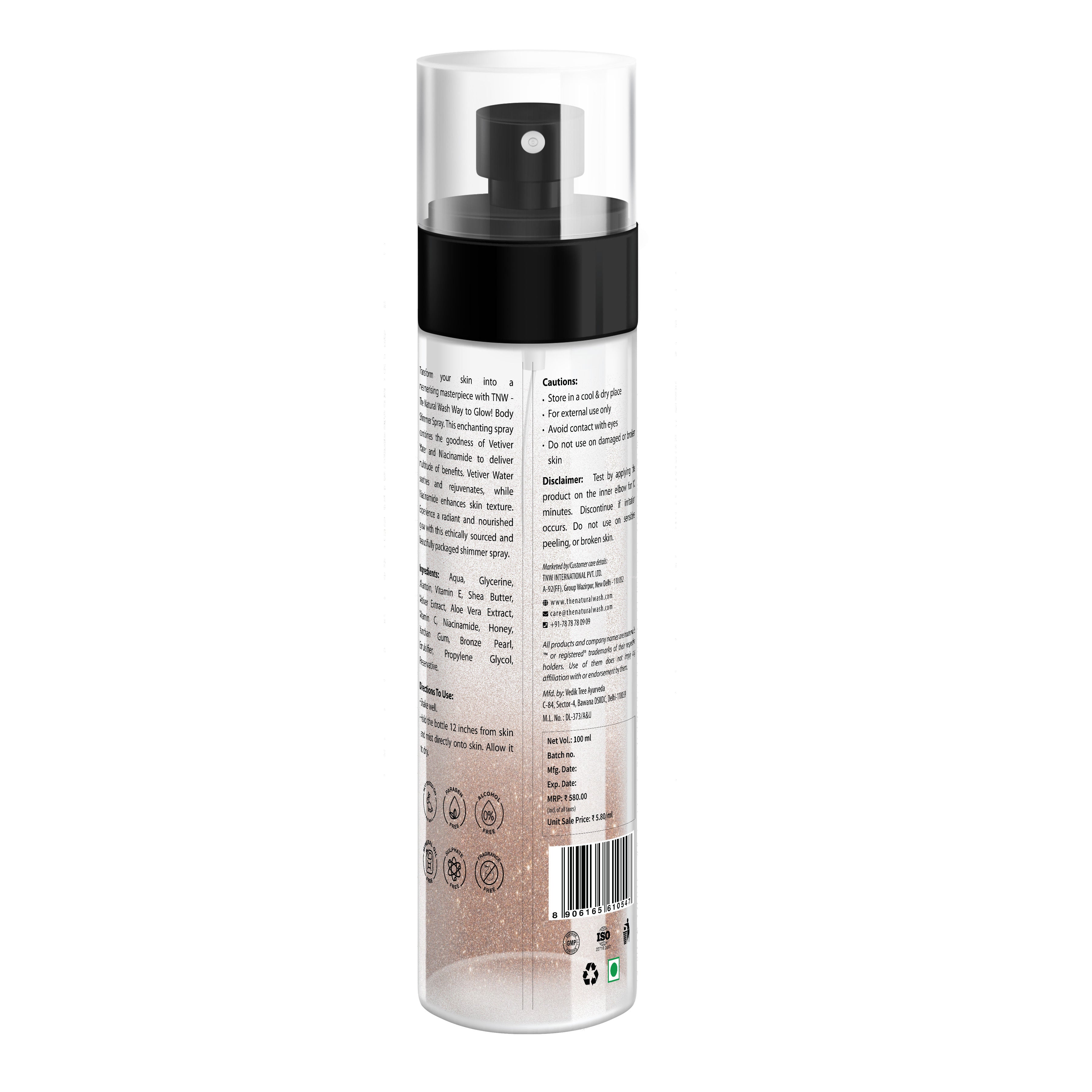 Way to Glow Body Shimmer Spray Hydrates skin Improved texture