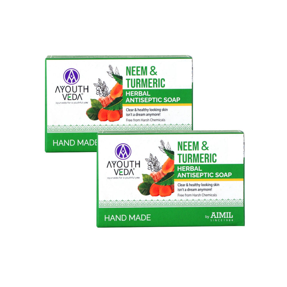 Neem & Turmeric Herbal Antiseptic Soap to Deep Clean & Reduce Acne for Clear Skin