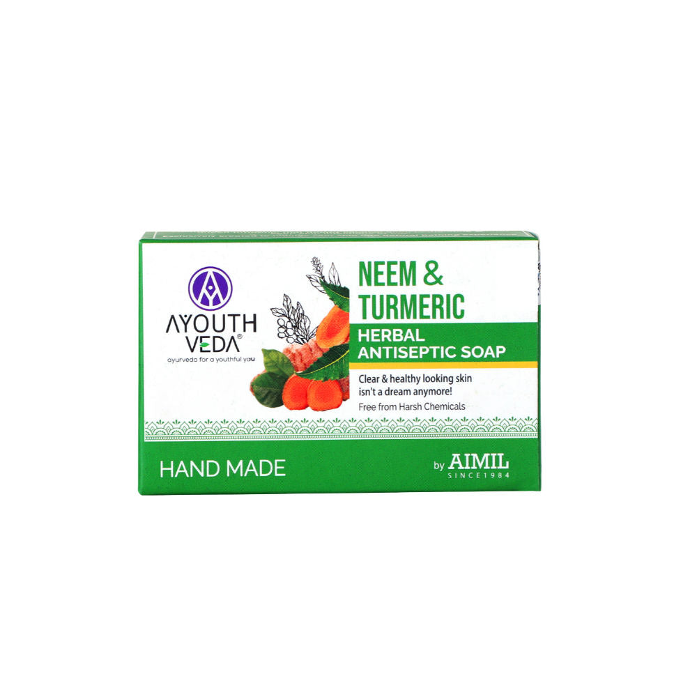 Neem & Turmeric Herbal Antiseptic Soap to Deep Clean & Reduce Acne for Clear Skin