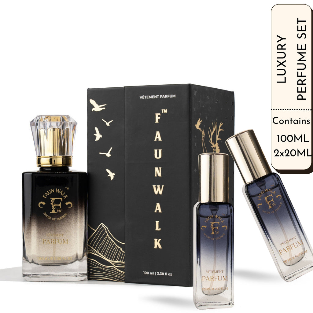 Faunwalk Celestial Noir Men Perfume With 2 Travel Size Mini Included-Smells Like Azzaro