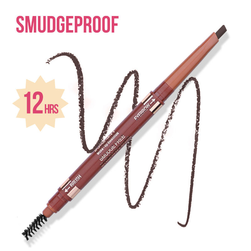 Smudge Free Eyebrow Pencil, 2 In1 Define & Blend,12hrs Long Lasting