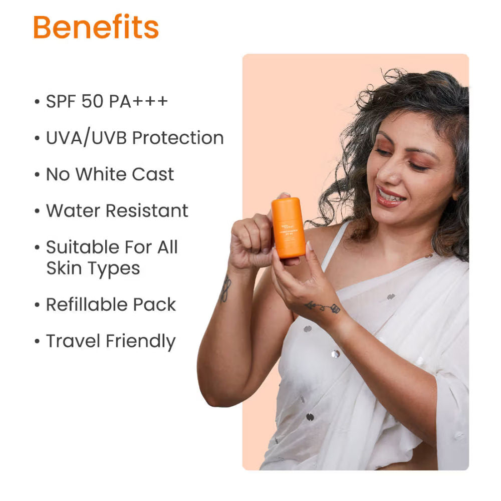 Sunstick SPF 50 Hybrid Sunscreen, PA+++, UVA+UVB Protection