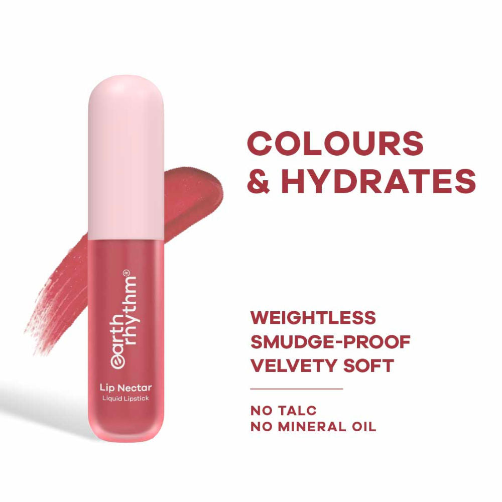 Lip Nectar Matte Liquid Lipstick, Weightless, Never Drying, No Mineral Oil - Fig