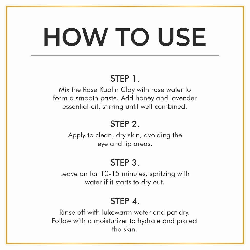 100% Natural Rose Kaolin Clay Mask