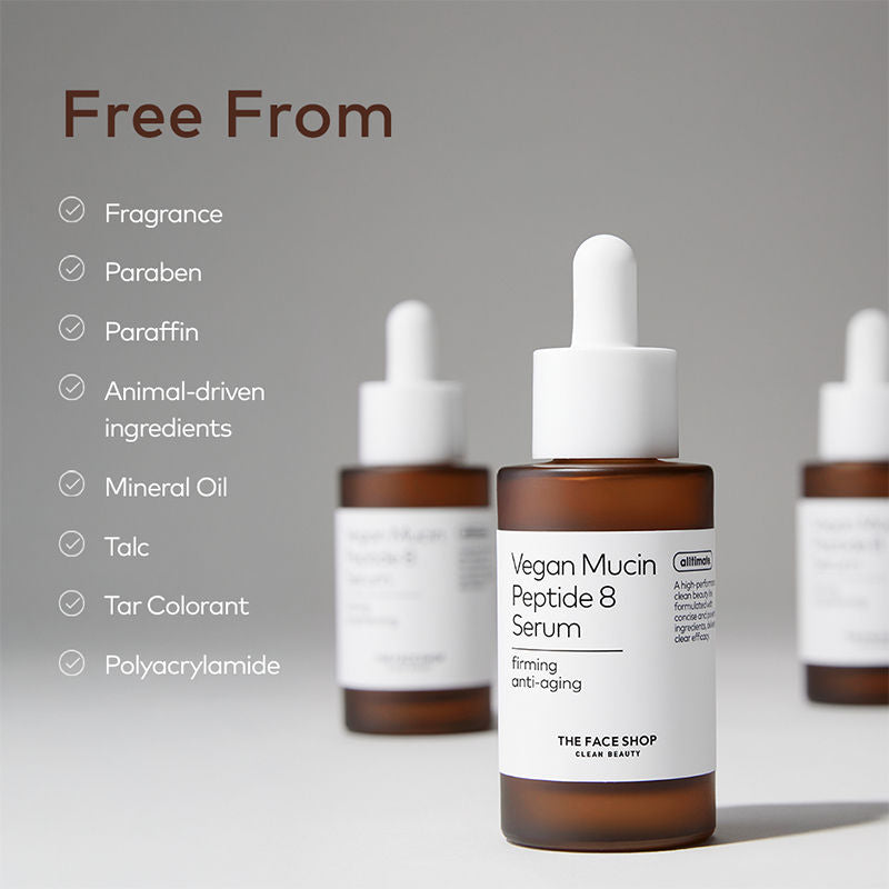 Alltimate Vegan Mucin Peptide 8 Serum - No Snails, Korean, Anti Aging, Hydrating