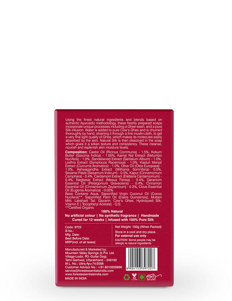 Clarifying Silk Soap Lakshadi Ayurvedic Luxury Handmade Soap for Bath