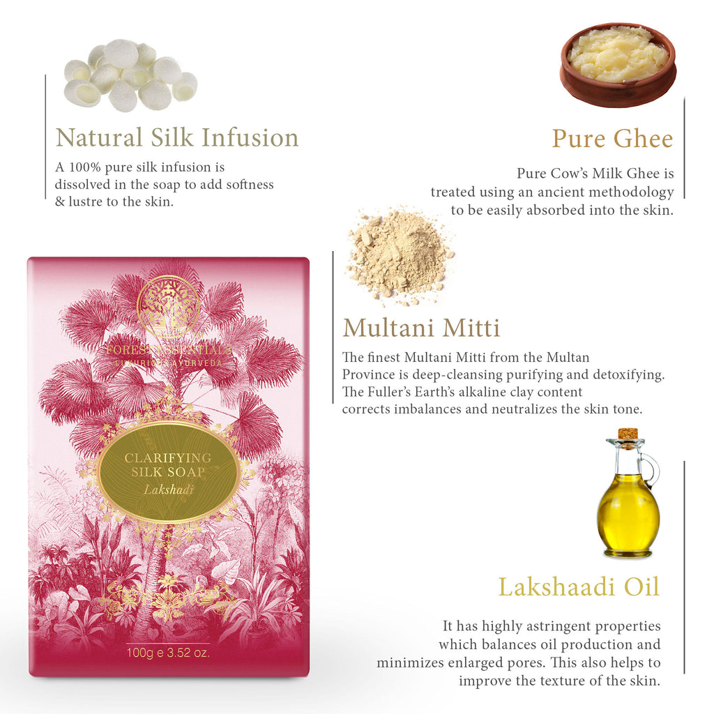 Clarifying Silk Soap Lakshadi Ayurvedic Luxury Handmade Soap for Bath