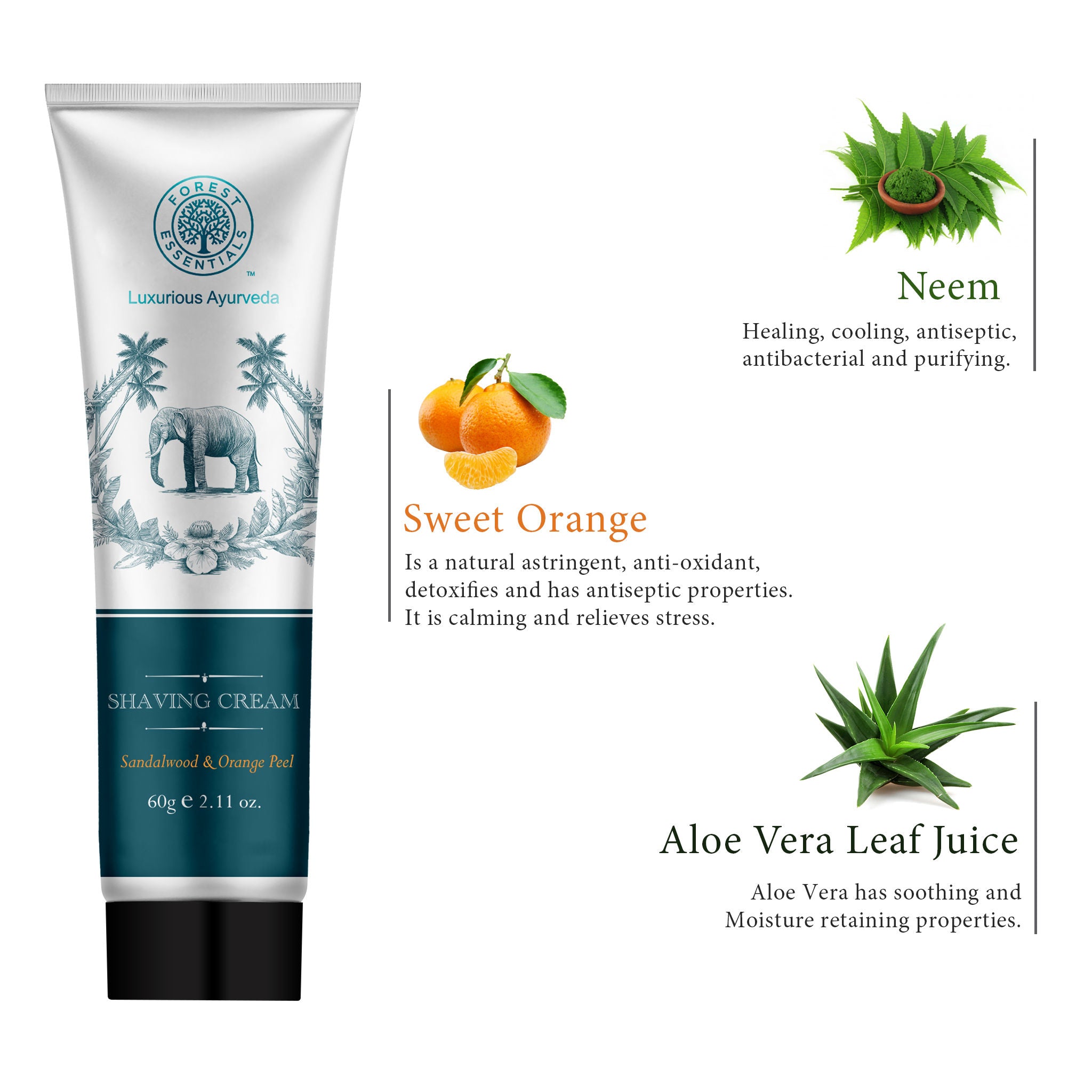 Shaving Cream Sandalwood & Orange Peel