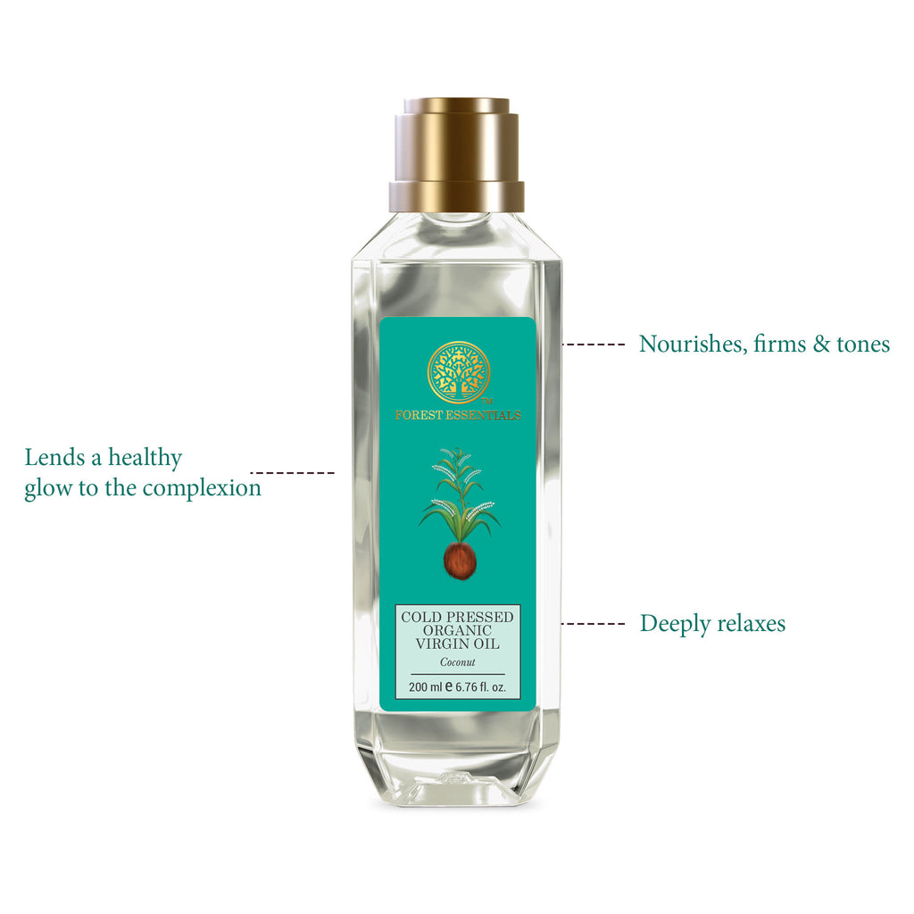 Organic Cold Pressed Virgin Coconut Oil - Pure Coconut Massage Oil With Vitamin E