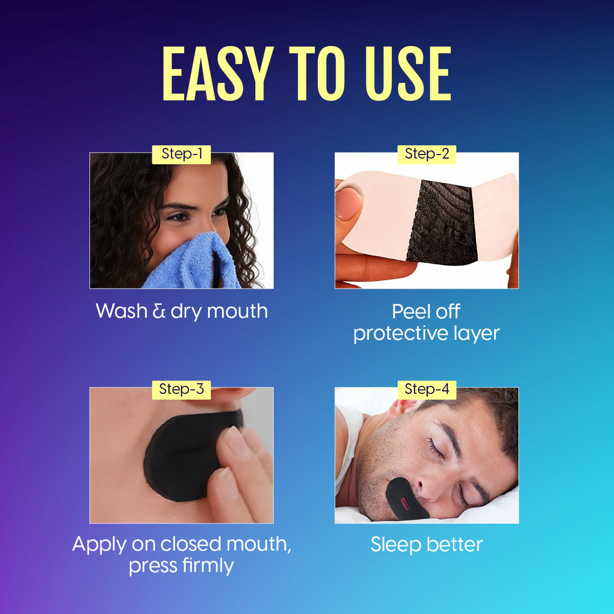 Anti-Snore Sleep Strips For Mouth Breathing