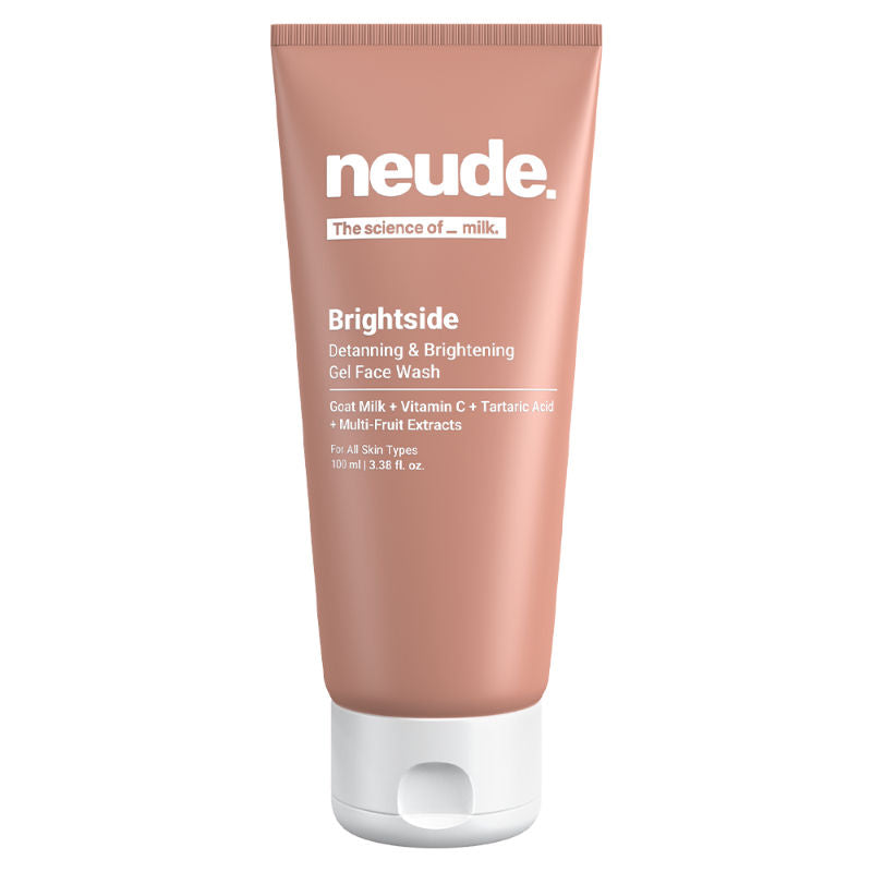 Neude Detanning and Brightening Gel Face Wash: Vitamin C, Goat Milk & Tartaric Acid