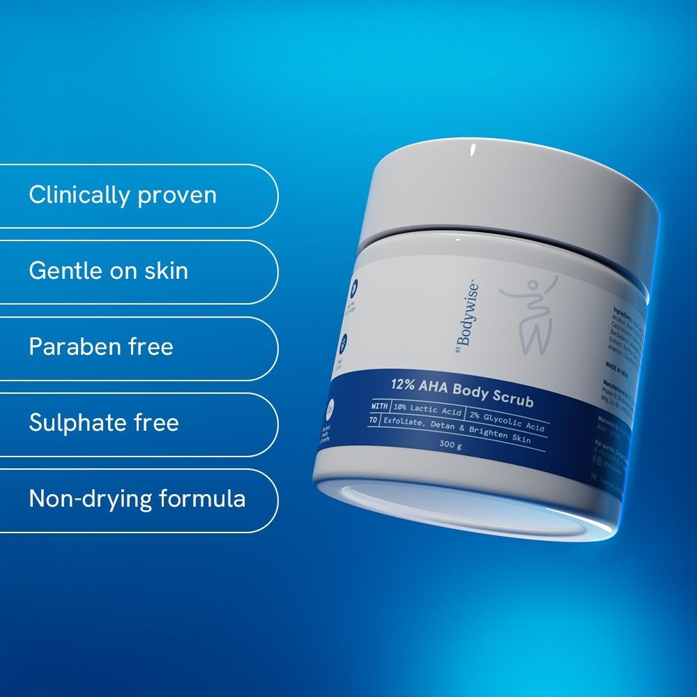 12% Aha Body Scrub - Advanced Formulation With 2% Glycolic Acid