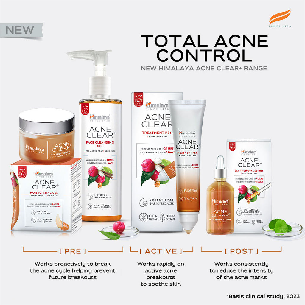 Acne Clear+ Spot Treatment Pen with 2% Natural Salicylic Acid Reducing Acne Size in 24 hrs
