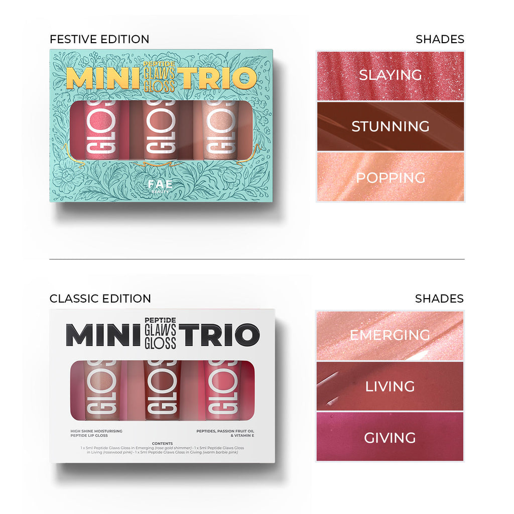 Mini Peptide Lip Gloss Trio - Festive Edition