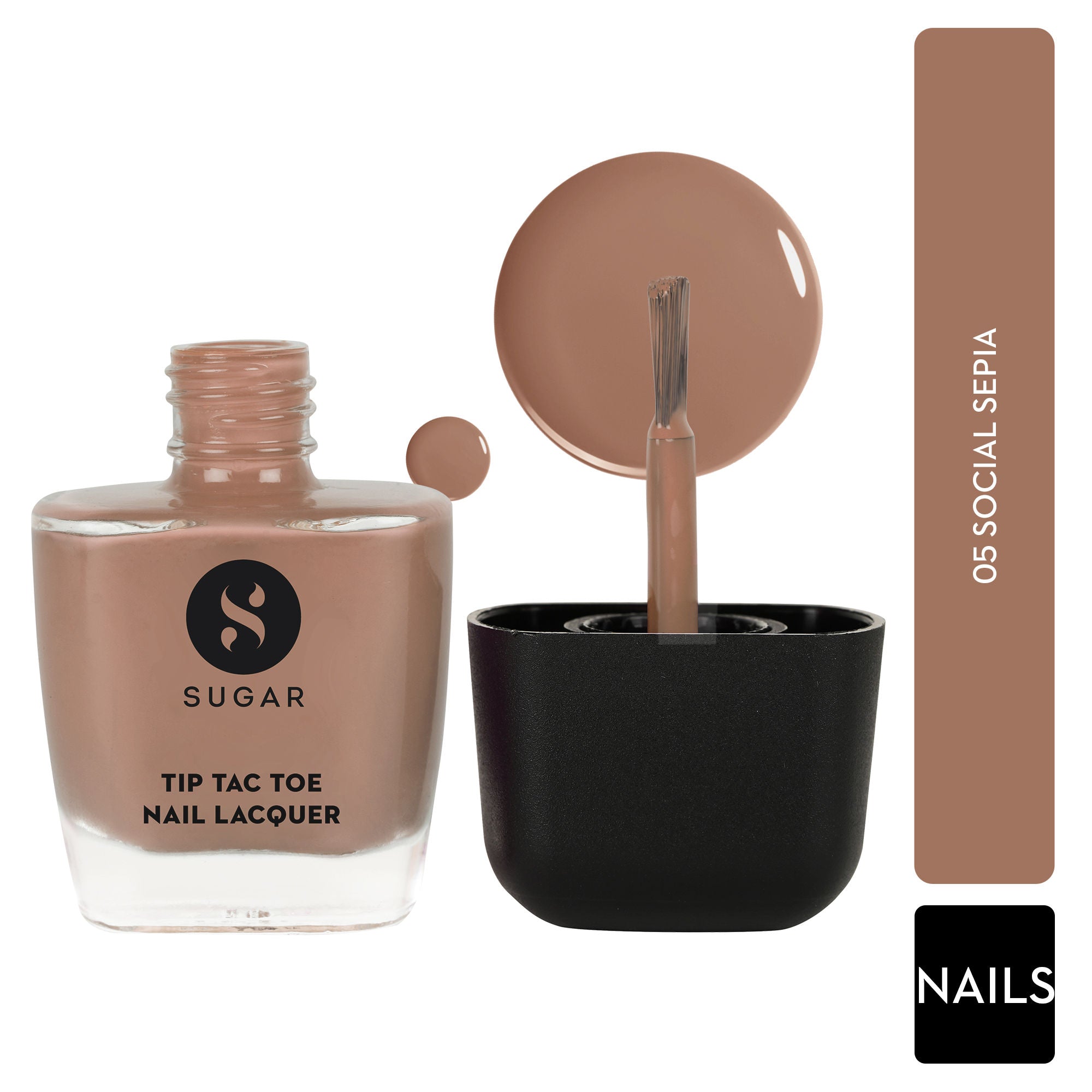 Tip Tac Toe Nail Lacquer Classic - 05 Social Sepia