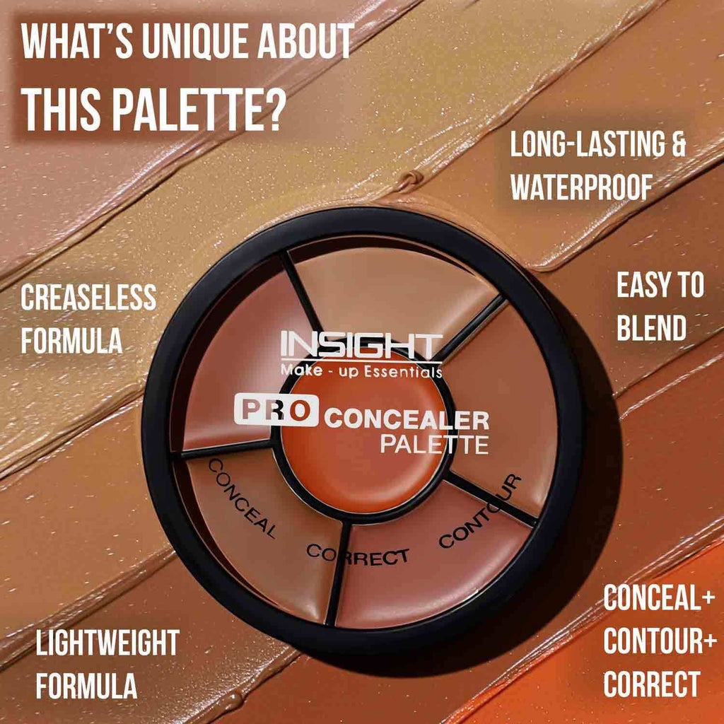 Pro Concealer Palette, 3 In 1 Conceal,Contour & Correct, Long Lasting & Waterproof - Concealer