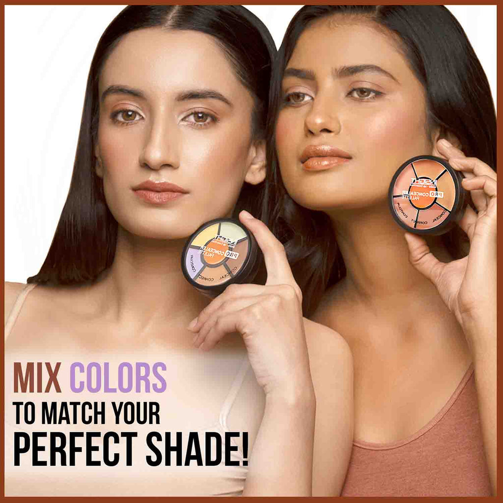 Pro Concealer Palette, 3 In 1 Conceal,Contour & Correct, Long Lasting & Waterproof - Concealer