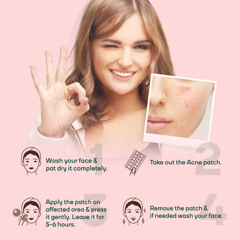 Acne Pimple Patch - Tea Tree Oil + Hydrocolloid Patches