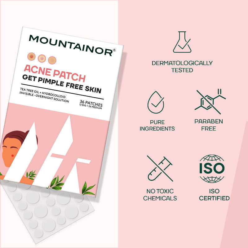 Acne Pimple Patch - Tea Tree Oil + Hydrocolloid Patches