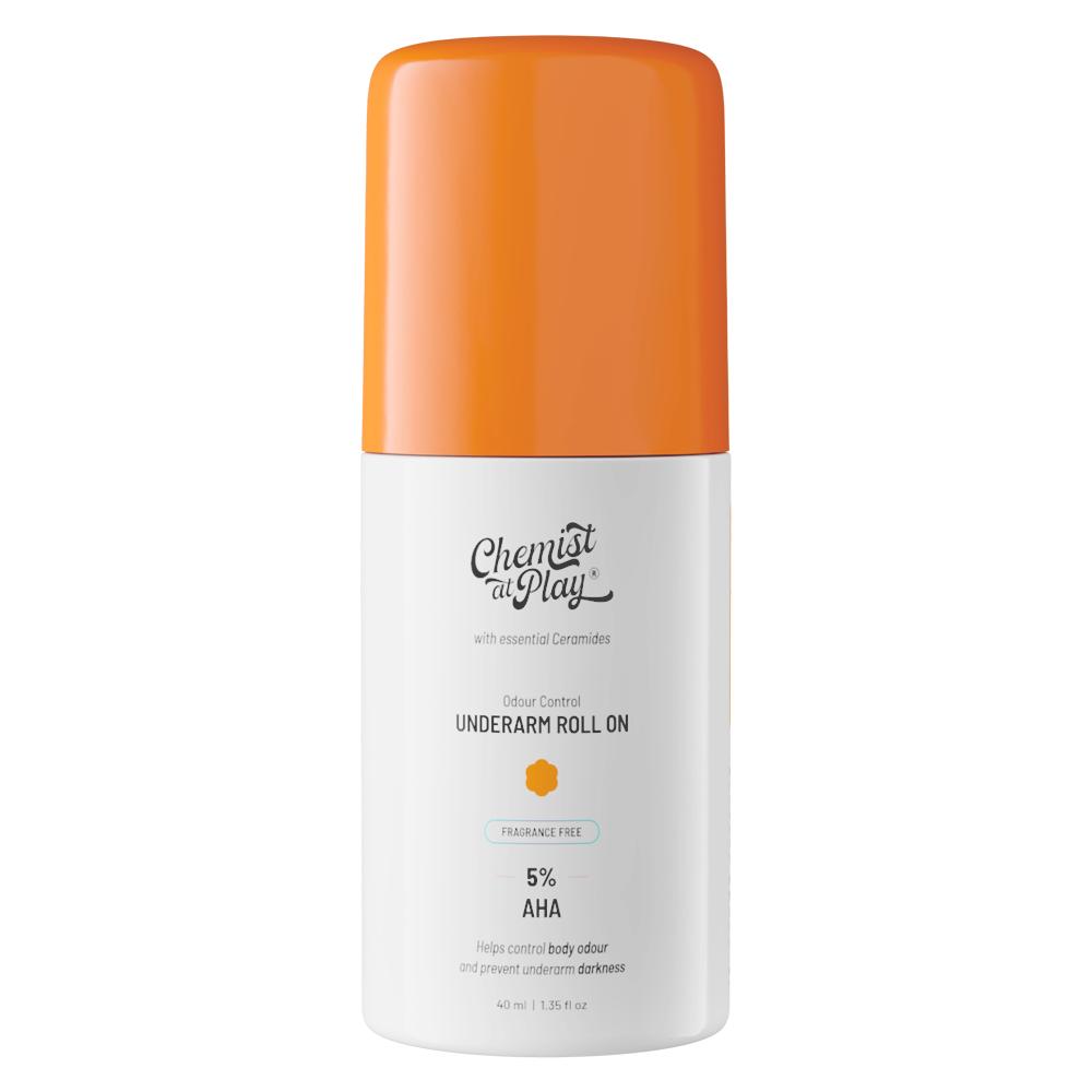 5% AHA Underarm Roll On Lactic Acid for Dark & Pigmented Skin - Fragrance Free
