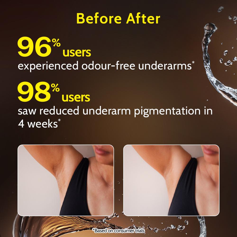 5% AHA Underarm Roll On Lactic Acid for Dark Underarm & Odour Control - Woody Musk