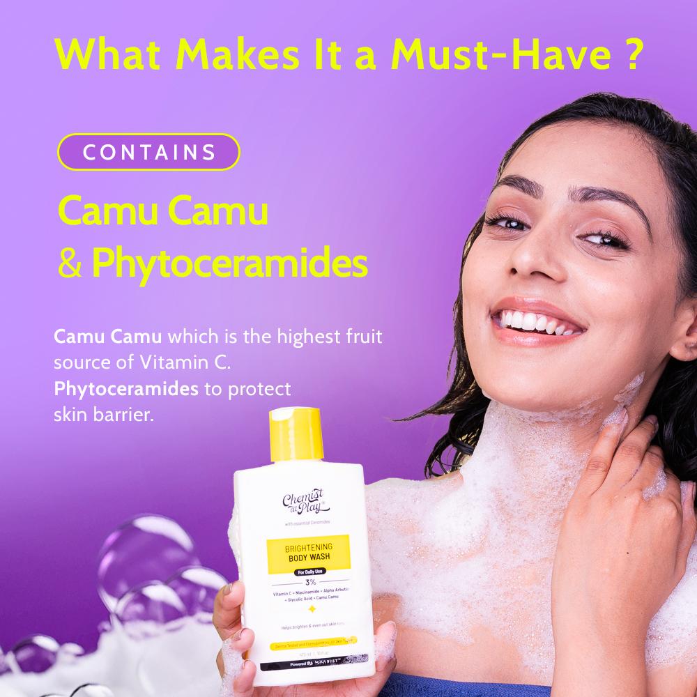 Brightening Body Wash - 3% Vitamin C + Niacinamide Shower Gel For Women & Men