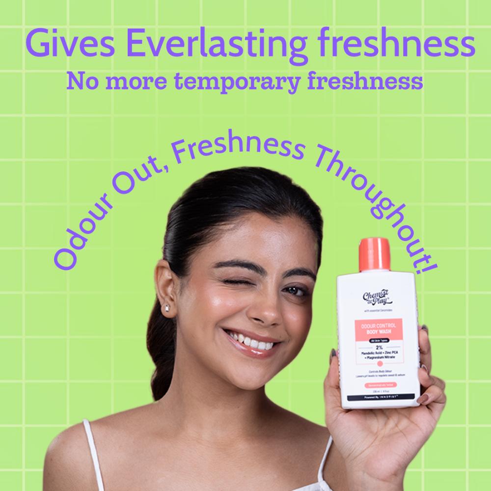 India's 1st Odour Control Bodywash, Long Lasting Freshness, For Men & Women