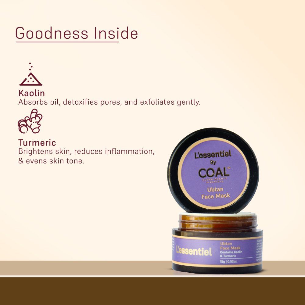 Ubtan Face Mask With Kaolin And Turmeric Brightens, Evens Skin Tone