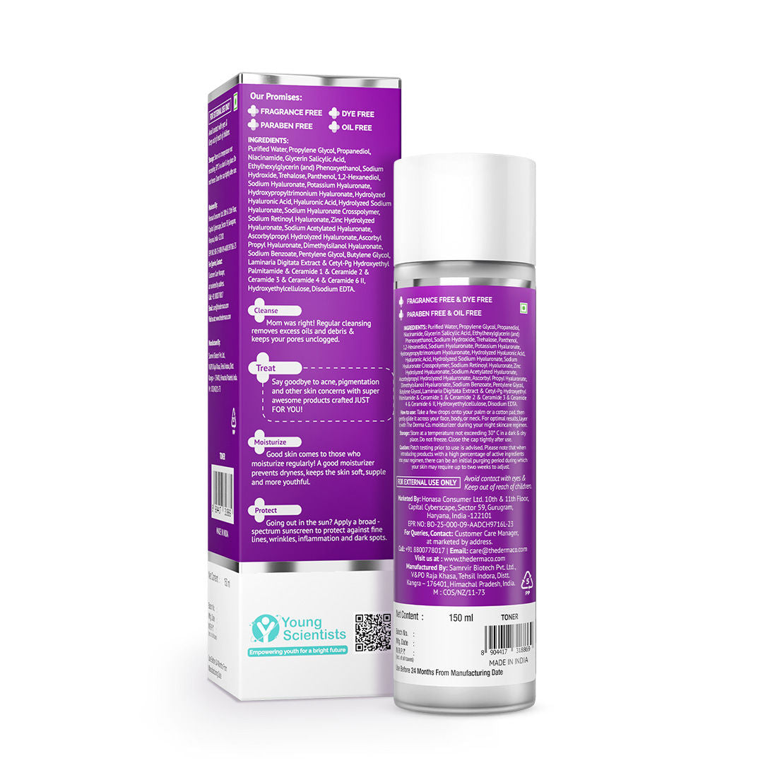 2% Salicylic BHA Hydrating Toner for Oily and Acne Prone Skin