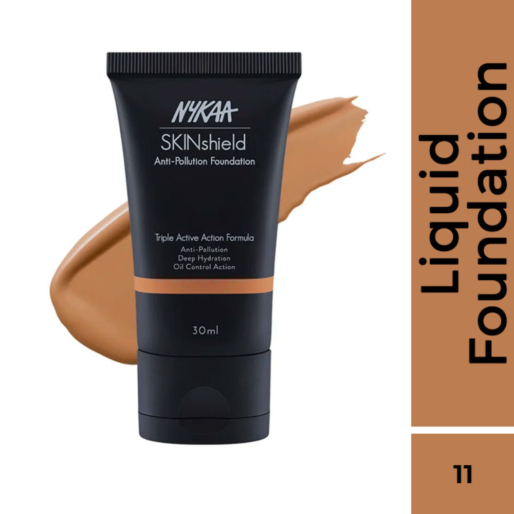 SkinShield Anti-Pollution Matte Foundation - Toasty Caramel 11