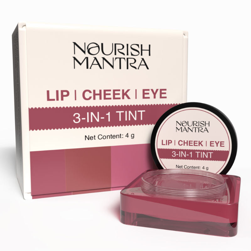 Lip, Cheek, & Eye Tint with Rich Pigment and Long-lasting Color 3 in 1