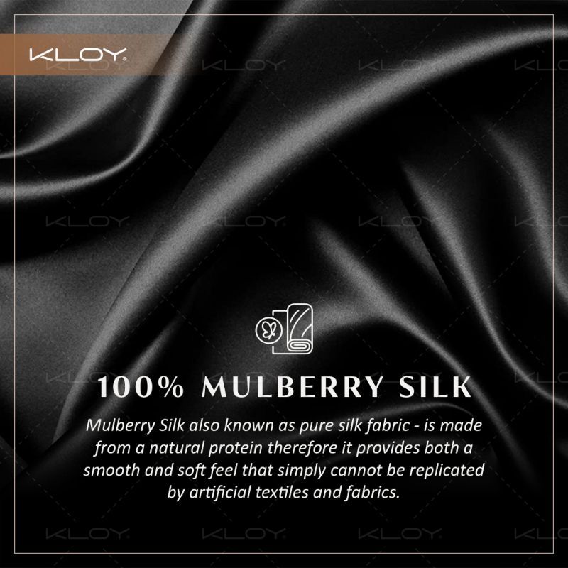 100% Mulberry Silk Sleep Eye Mask - Black