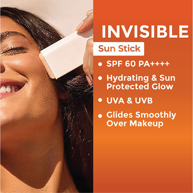 Sunscreen Stick SPF 60 Pa++++, Travel-Friendly, Easy Reapplication & No White Cast Color