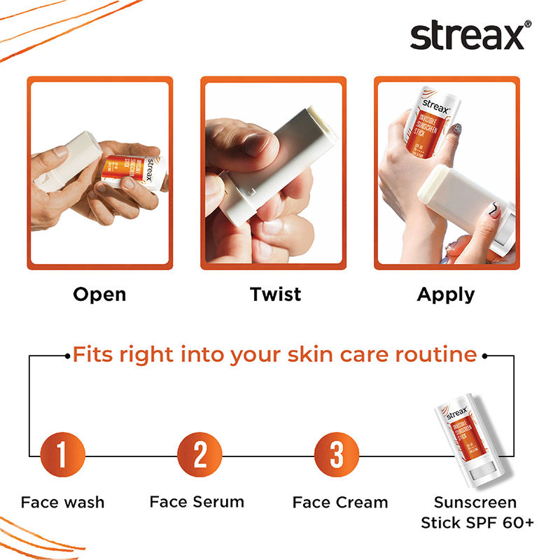 Sunscreen Stick SPF 60 Pa++++, Travel-Friendly, Easy Reapplication & No White Cast Color
