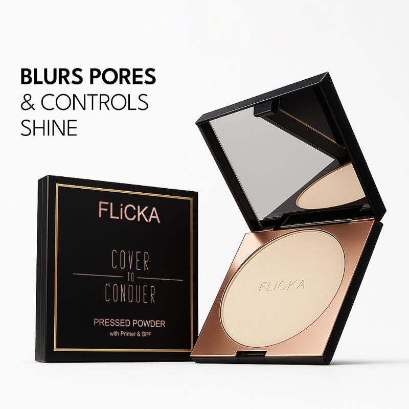 Cover To Conquer Velvet Matte Compact Powder Lightweight Formula Matte Finish - Coffee