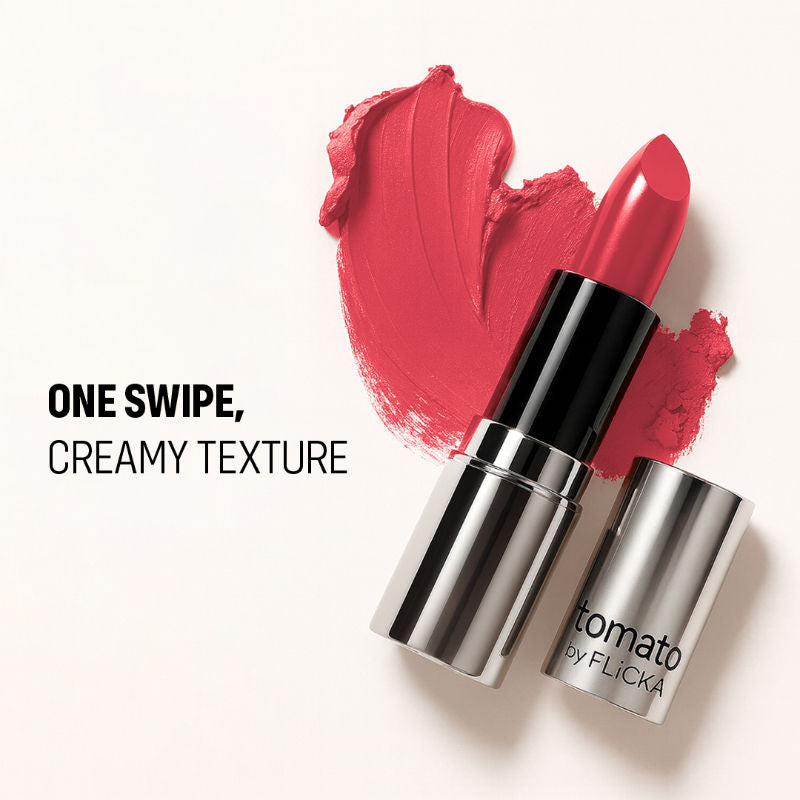 Tomato Bullet Lipstick Long Lasting Lightweight Intense Pigment Rich Matte Finish - Shade 21