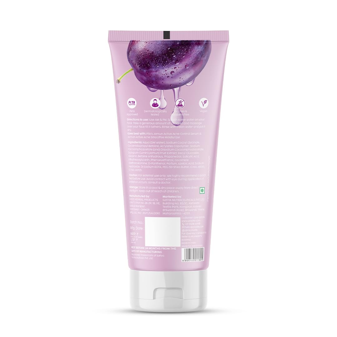 The Plant Fix Jamun Active Acne Mini Facewash Gel Oily & Acne Prone Skin